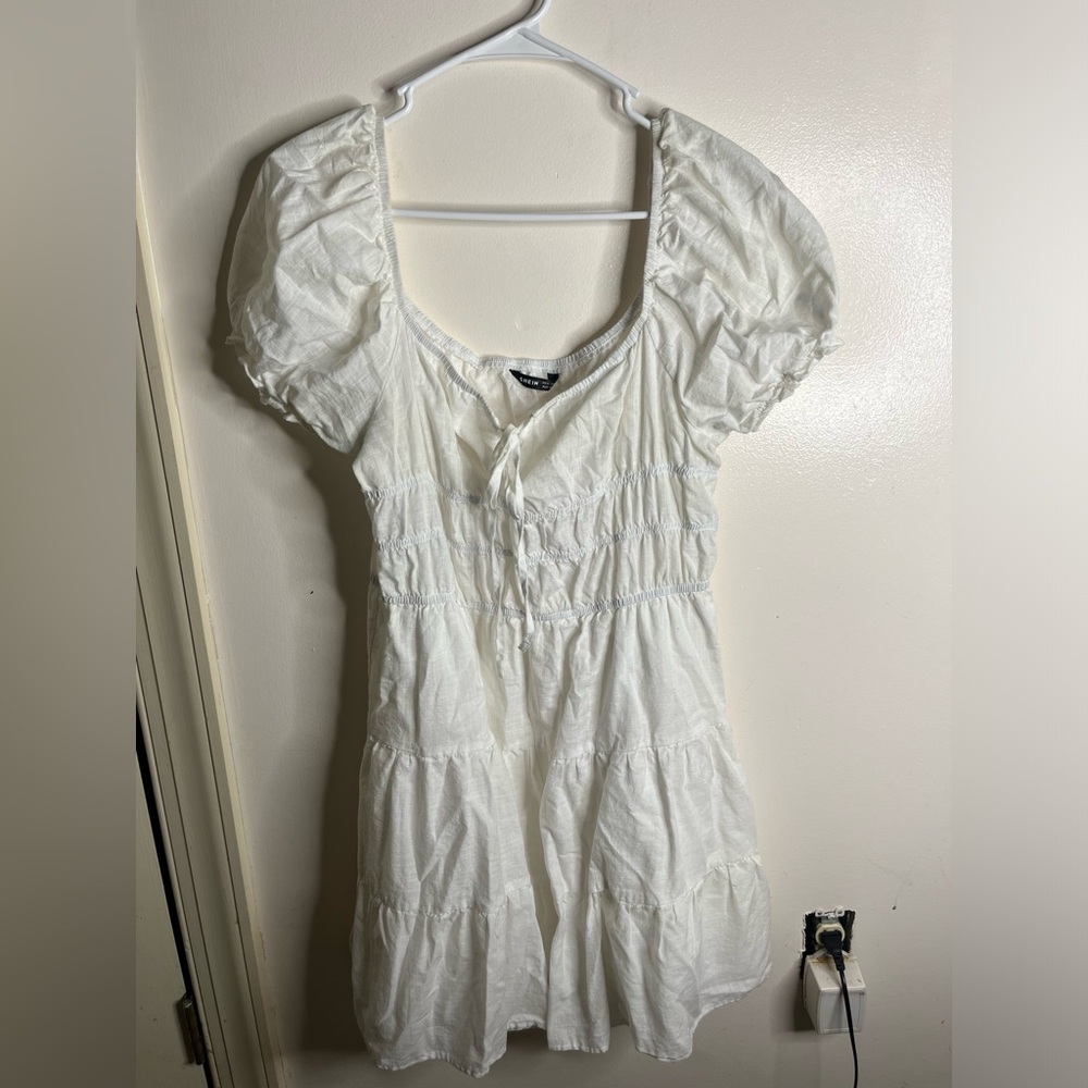 White Ruffle Dress